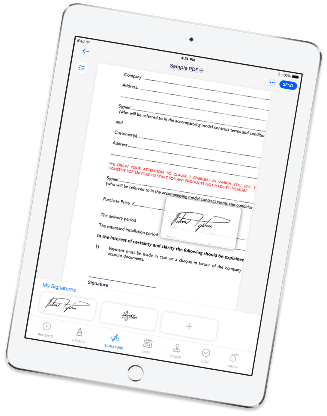 Complete your digital contract with Fill app on any device