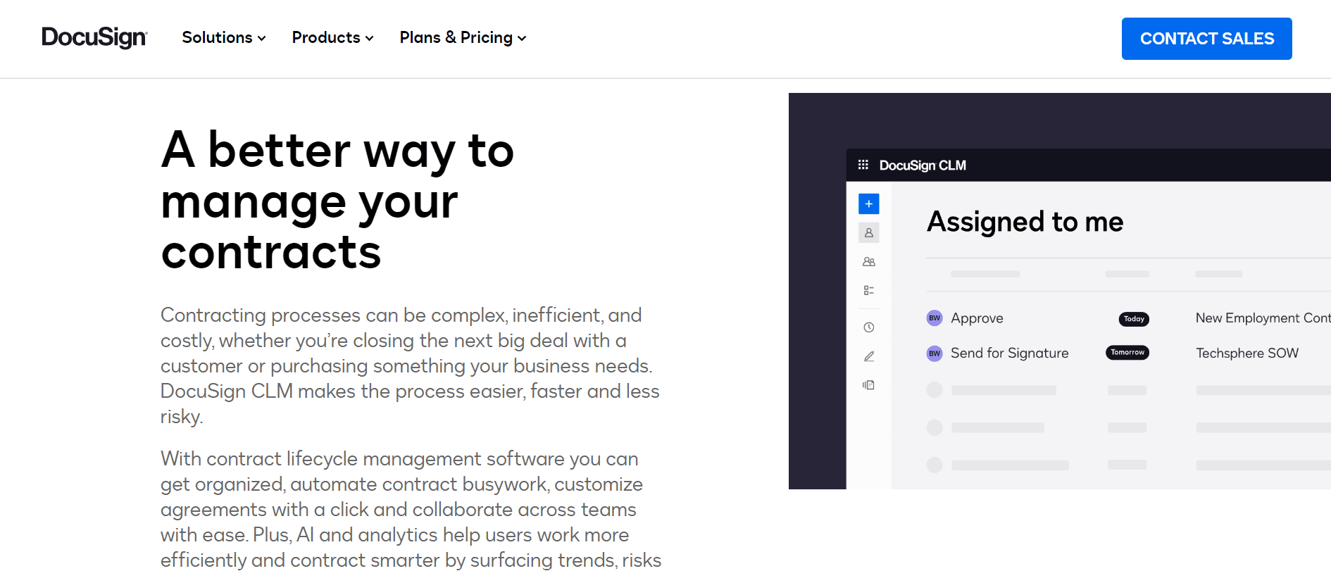 docusign contract management