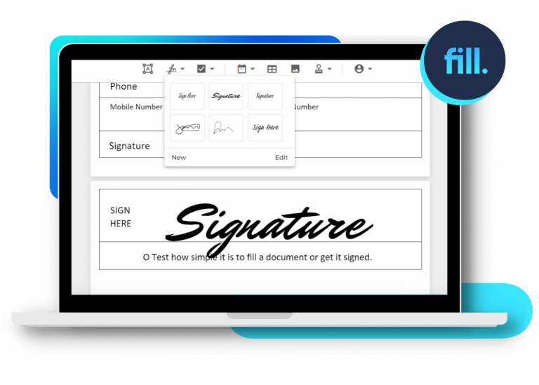 Send your contracts for signature request on clients