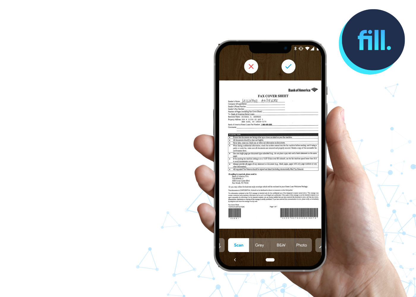 scan documents on your phone with Fill document scanner