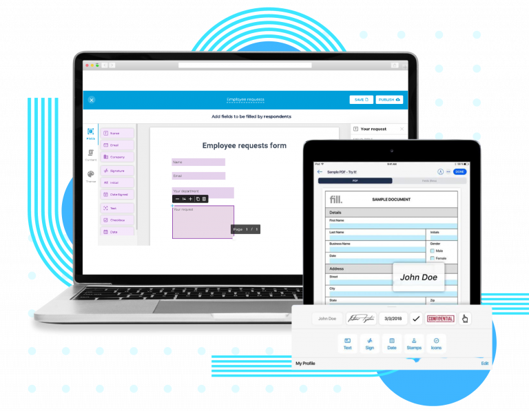 Create fillable eforms on desktop and mobile with Fill