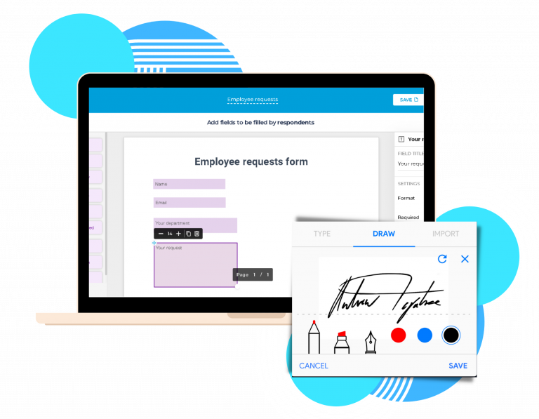 sign HR and employee documents in desktop and mobile