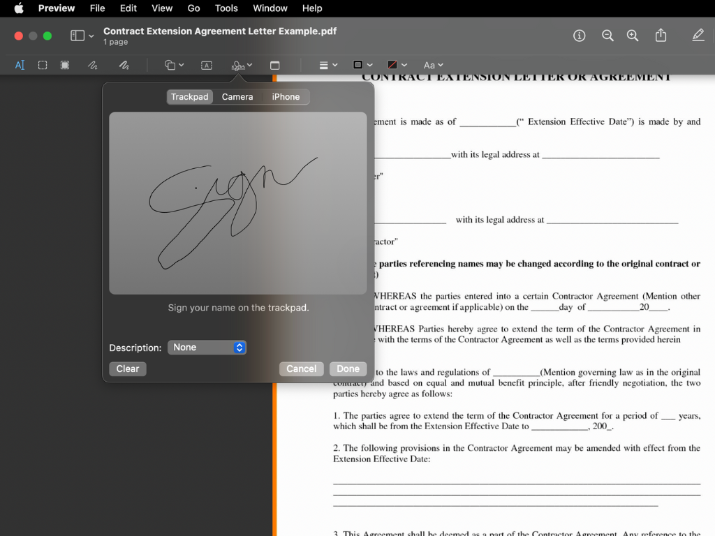 how to sign a pdf on mac