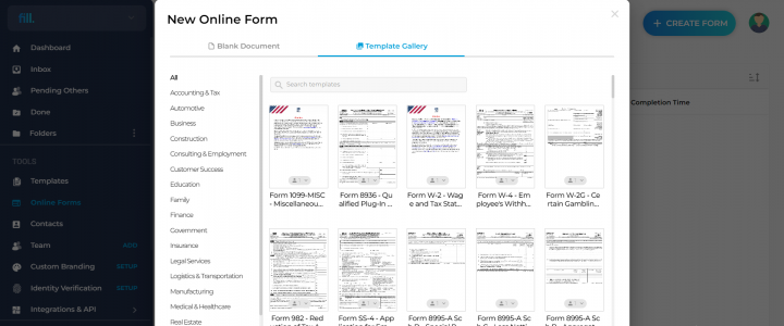 How to Create an Online Form Using Fill by Customizing a template