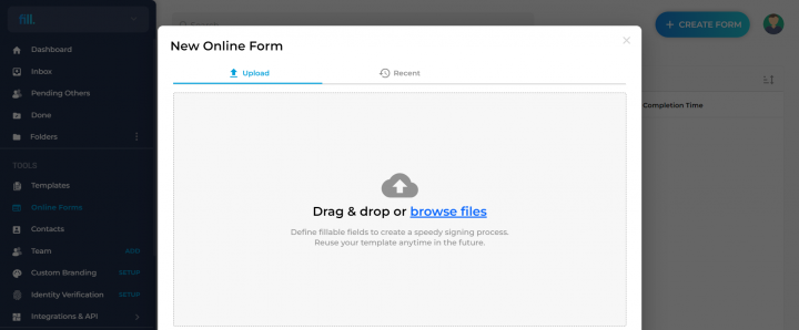 How to Create an Online Form Using Fill by uploading your file