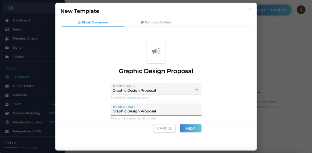 graphic design proposal label the new