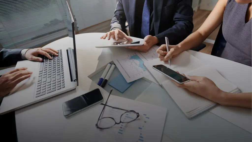 Accountants doing tax forms for the organization