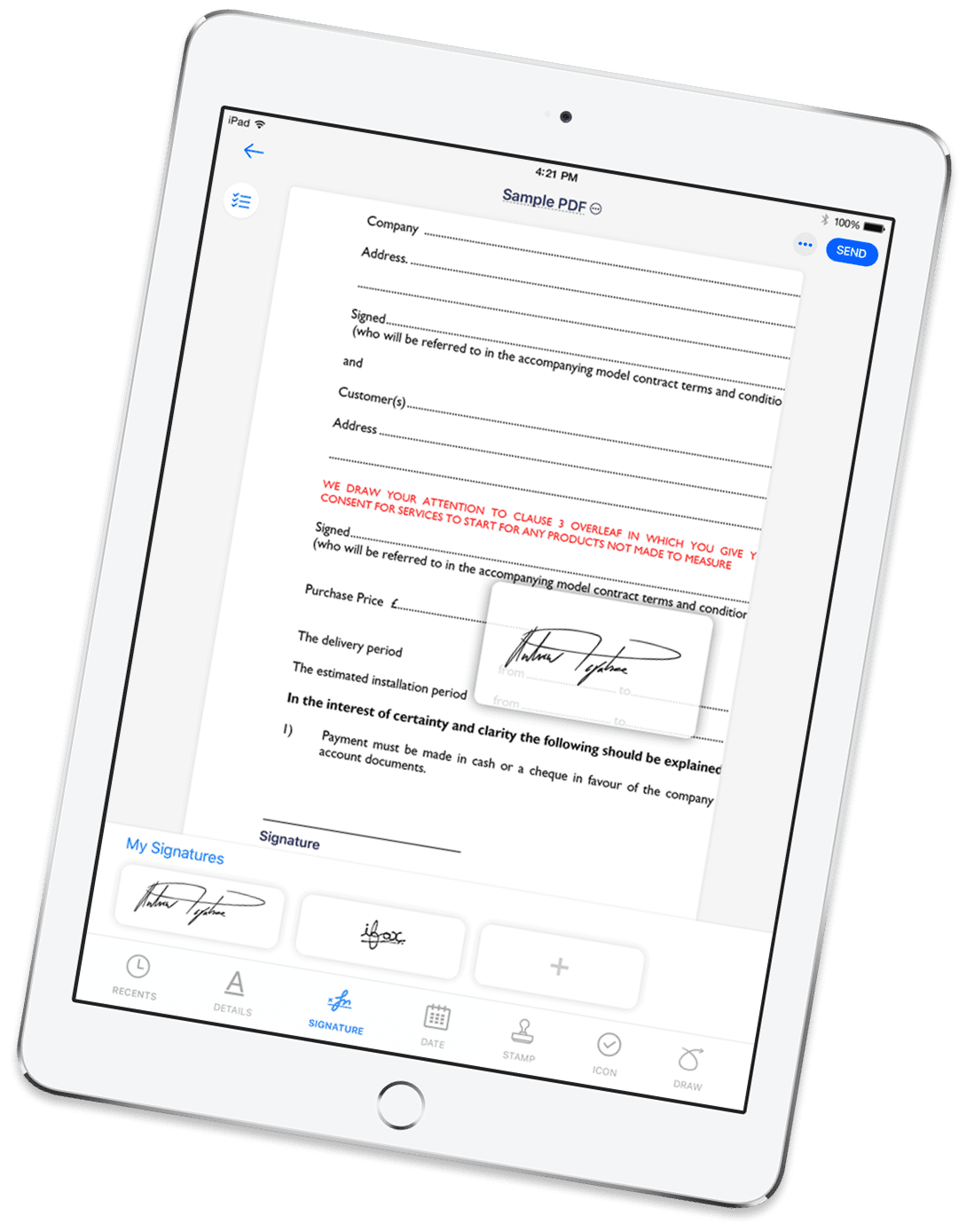 Complete your digital contract with Fill app on any device