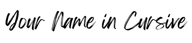 your name in cursive