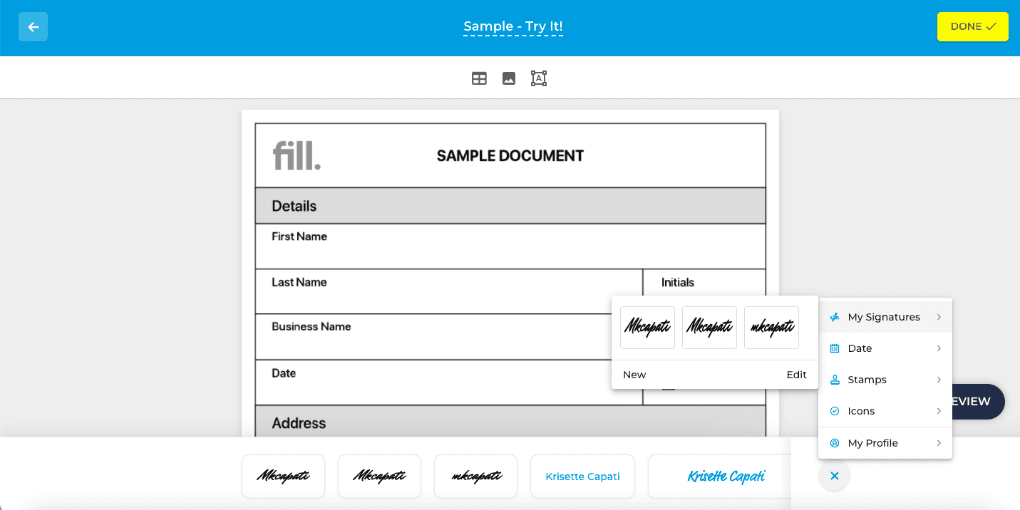 how to edit a pdf and add a signature