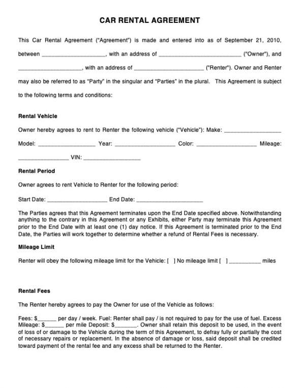 Free Customizable Vehicle Rental Agreement Template free-customizable-vehicle-rental-agreement-template