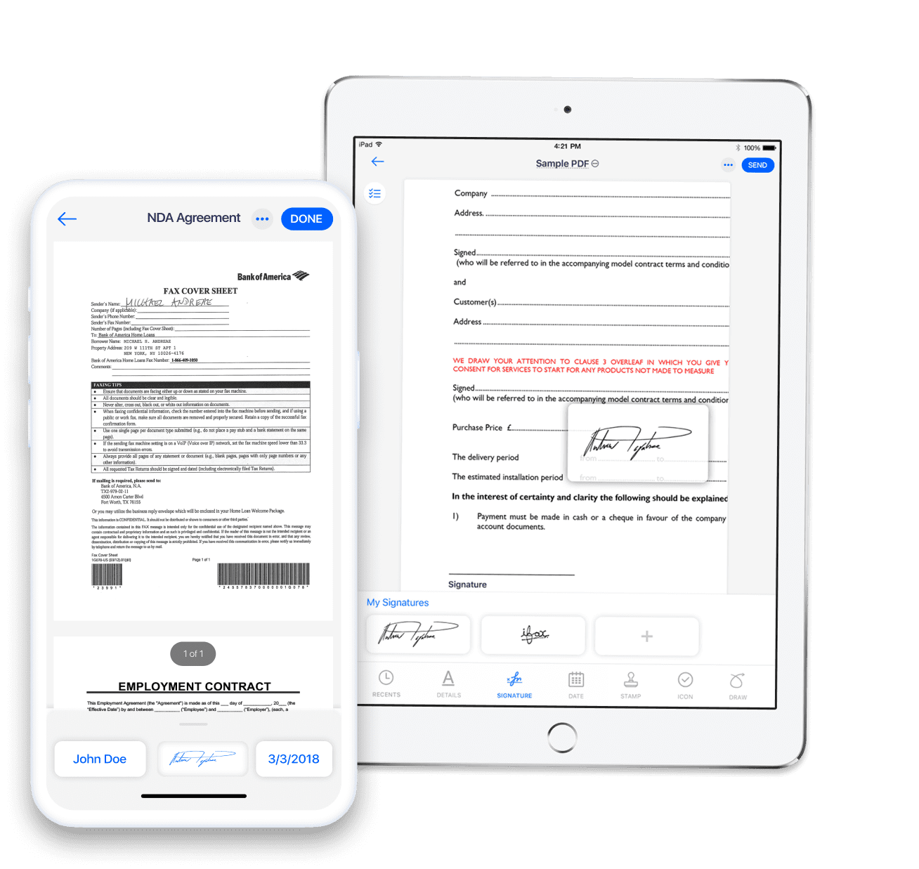 electronic signature on online documents