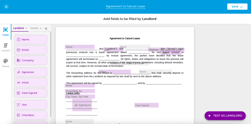 how to create a signable template
