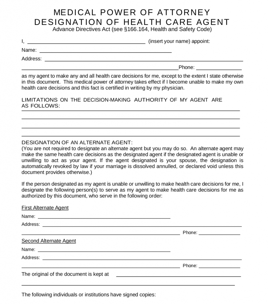 Medical Power of Attorney