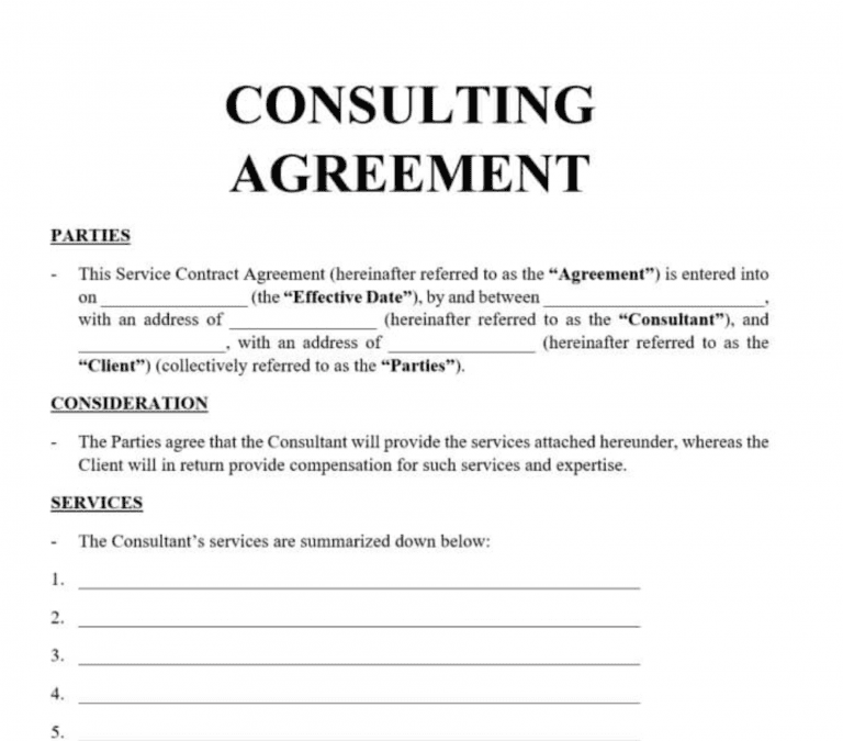 consulting agreement template