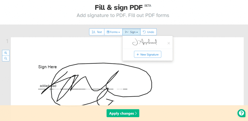 sejda free online pdf document signer