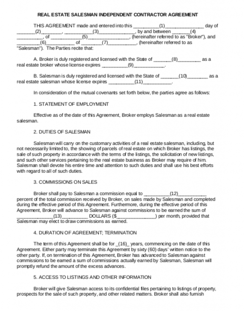 Independent Contractor Agreement Template