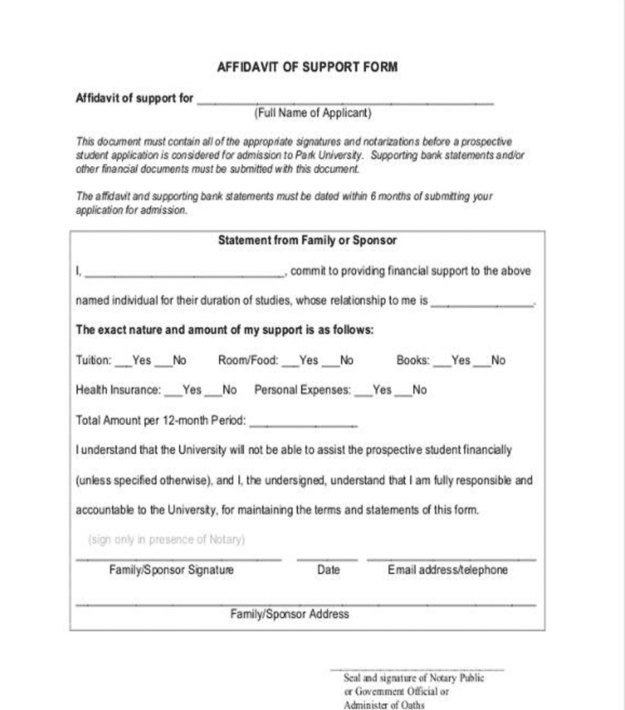 Fully Customizable Affidavit Of Support Education fully-customizable-affidavit-of-support-education