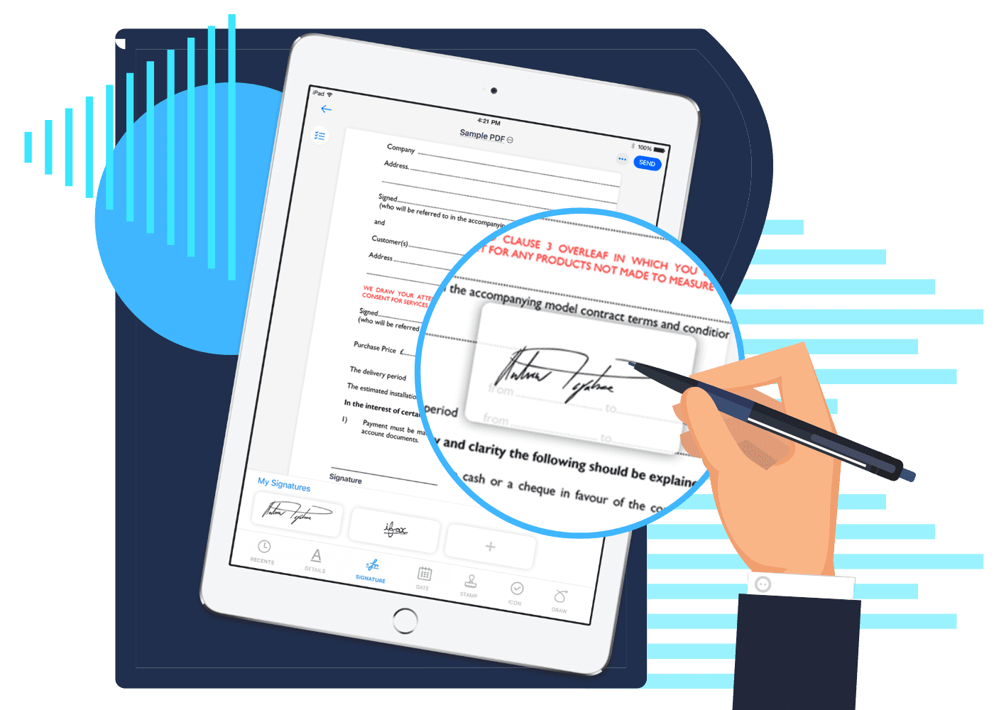 collect signature using Fill's online form