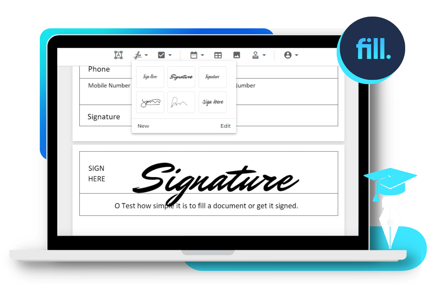Electronic signature for education