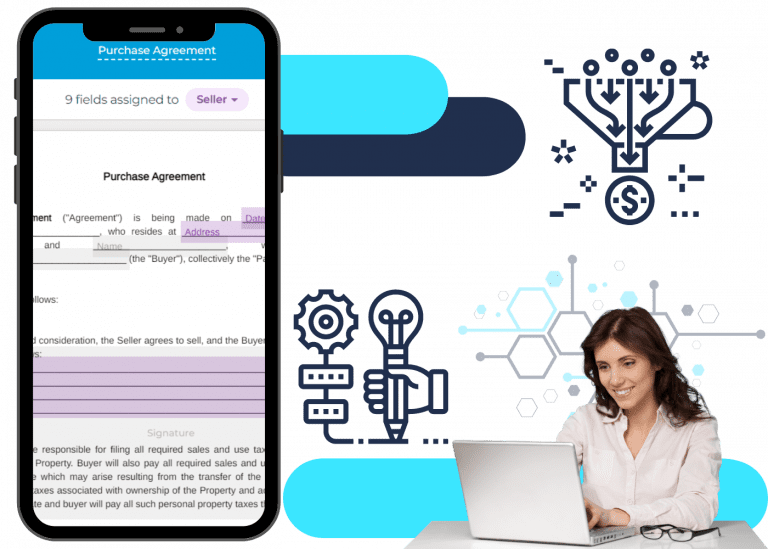 a sales person focusing on clients for contracts