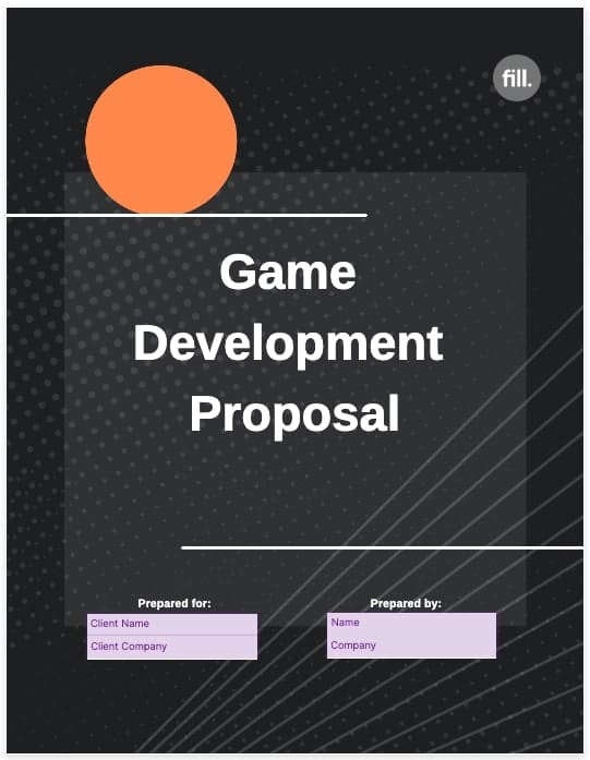game development proposal template