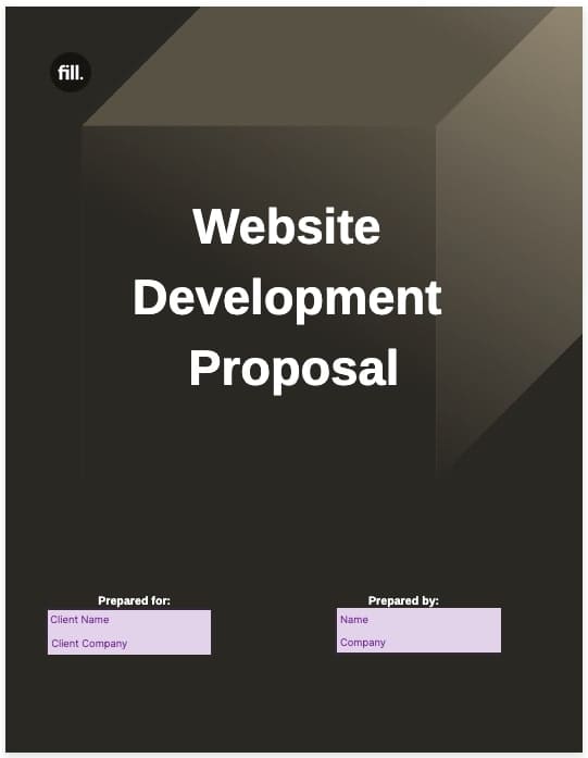website development proposal template