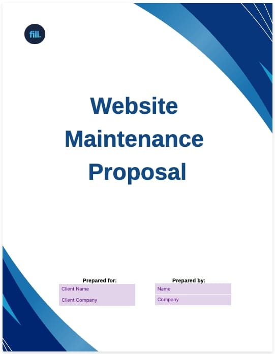 website maintenance proposal template