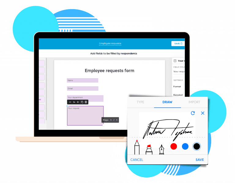 sign HR and employee documents in desktop and mobile
