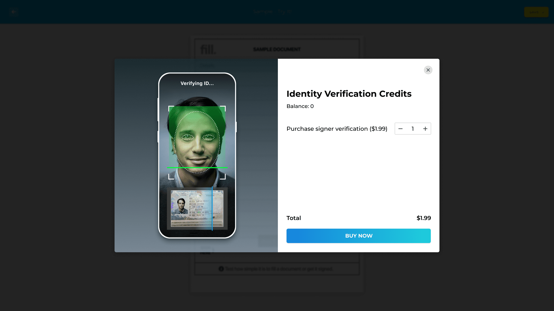 signer ID verification Fill app