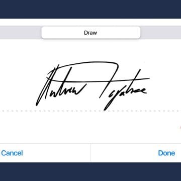 Fill digital signature box