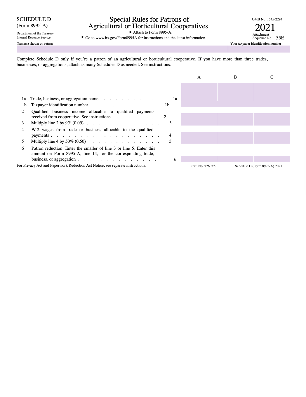 tax form 8995 schedule d availing of the special rules template