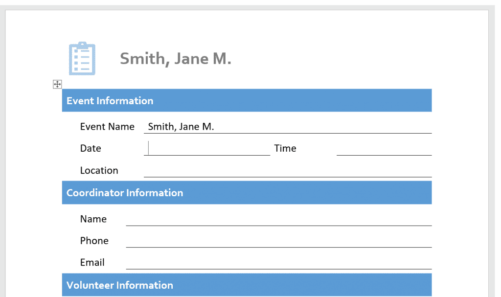 how to create fillable forms in word