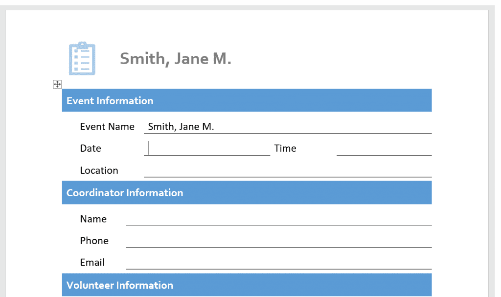 Microsoft Word Fillable Form Sample Badplayer Free Word Template