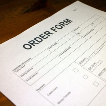 how to make an order form