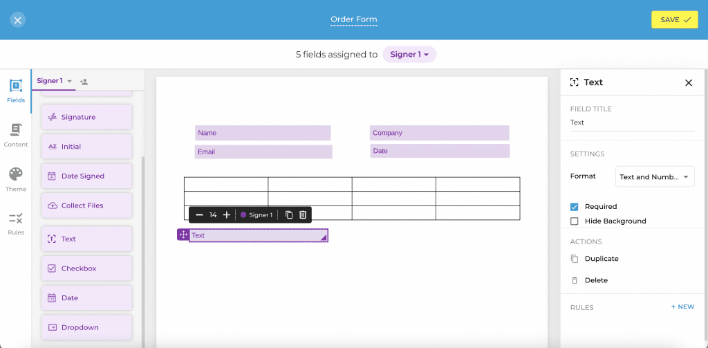 online forms edit on fill and drag and drop elements