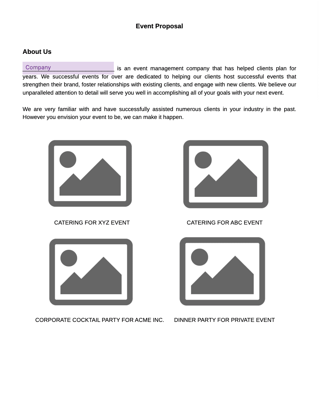 event proposal template