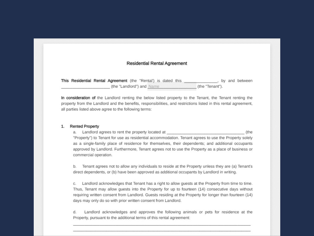 How to Write a Rental Agreement 9 Steps