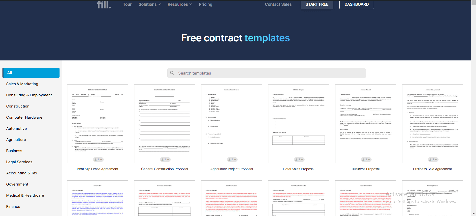 Create a Contract Template With Fill