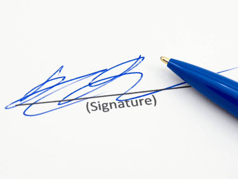 electronic signature capture using fill