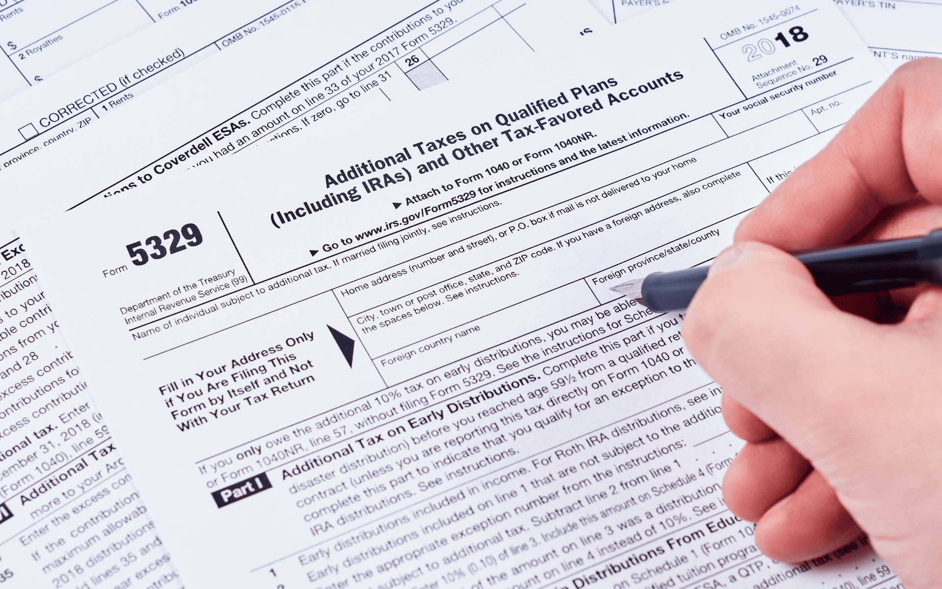 how to write irs form 5329 fill