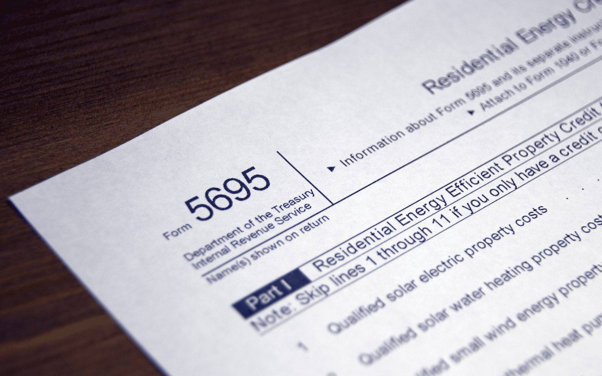 how to write tax form 5695 fill