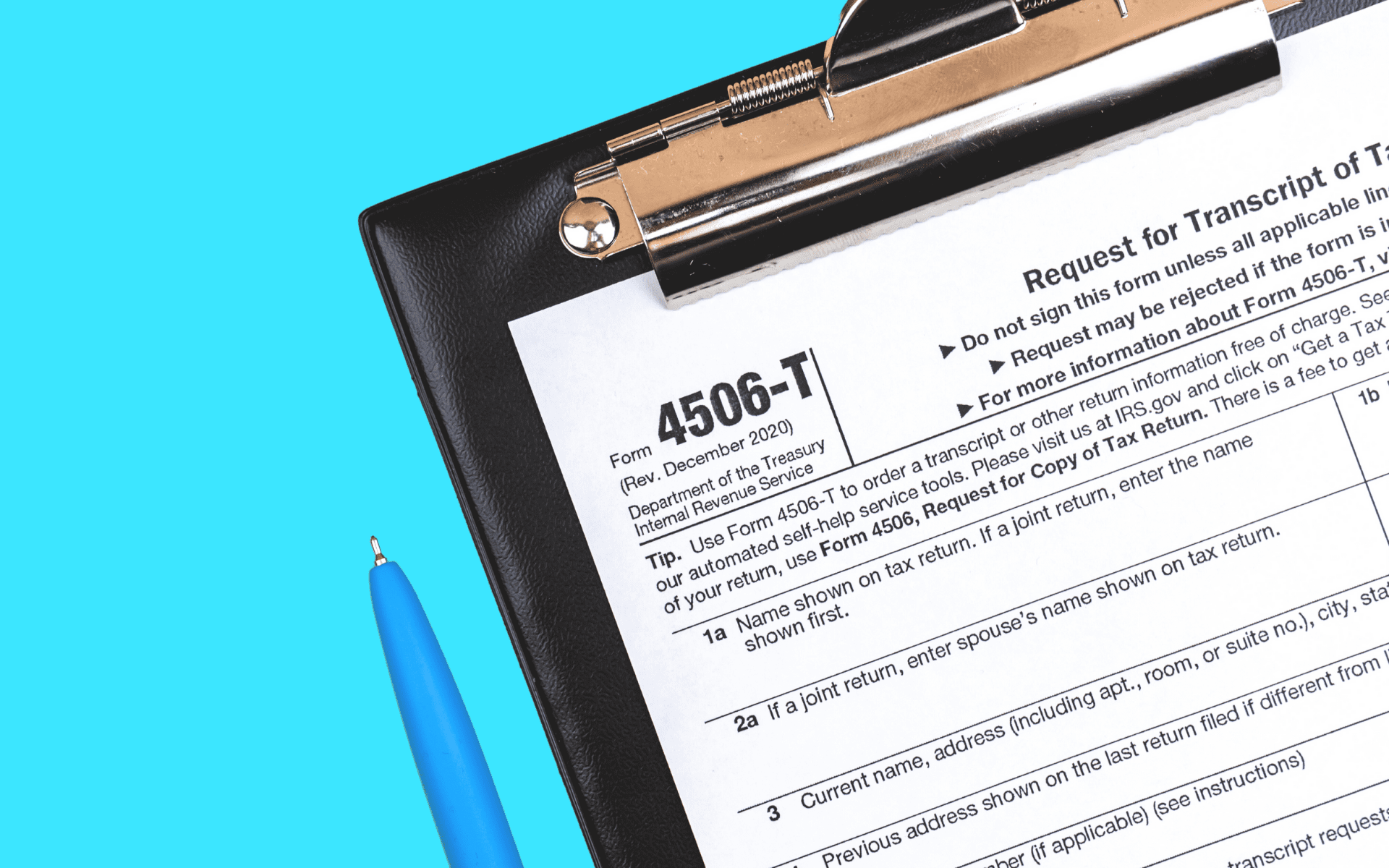 how to write 4506-t form fill