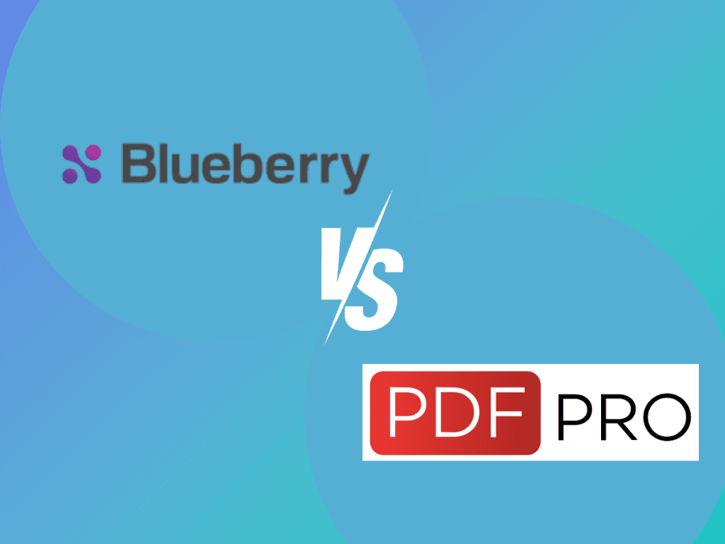 Blueberry PDF Filler vs. PDF Pro