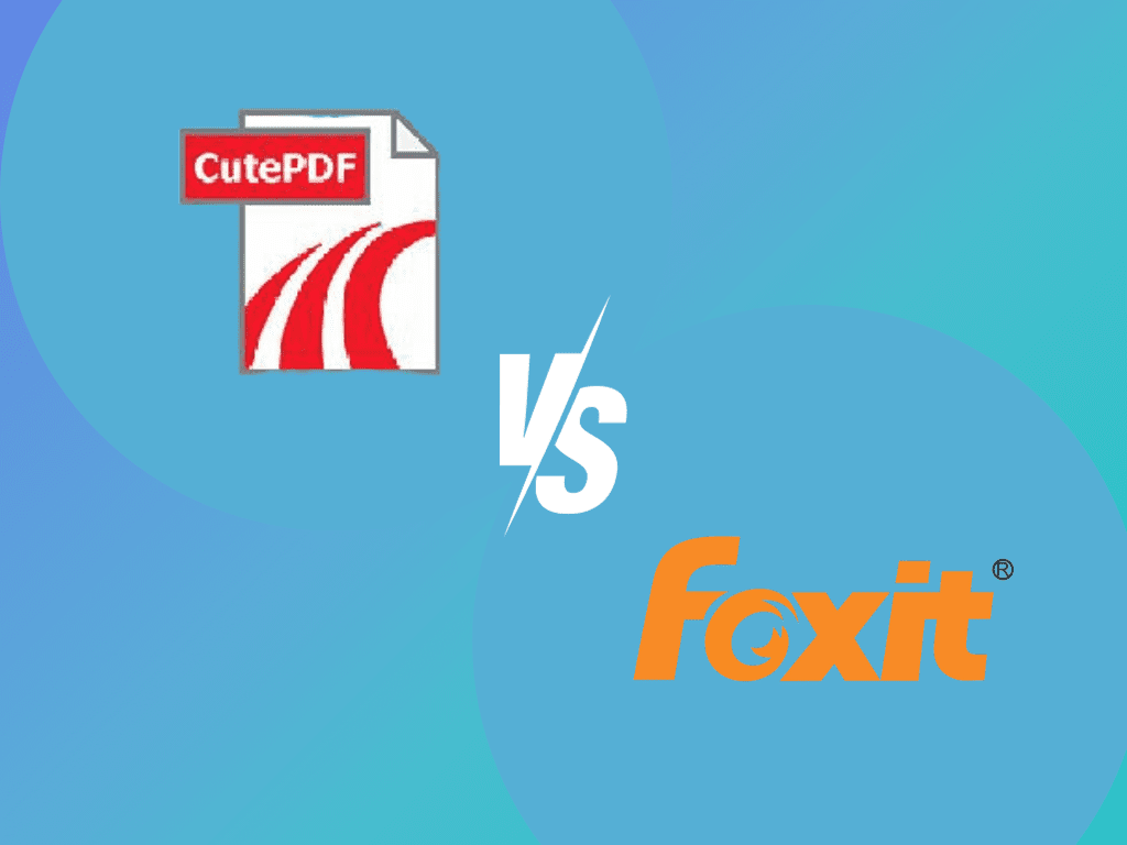 CutePDF vs. Foxit