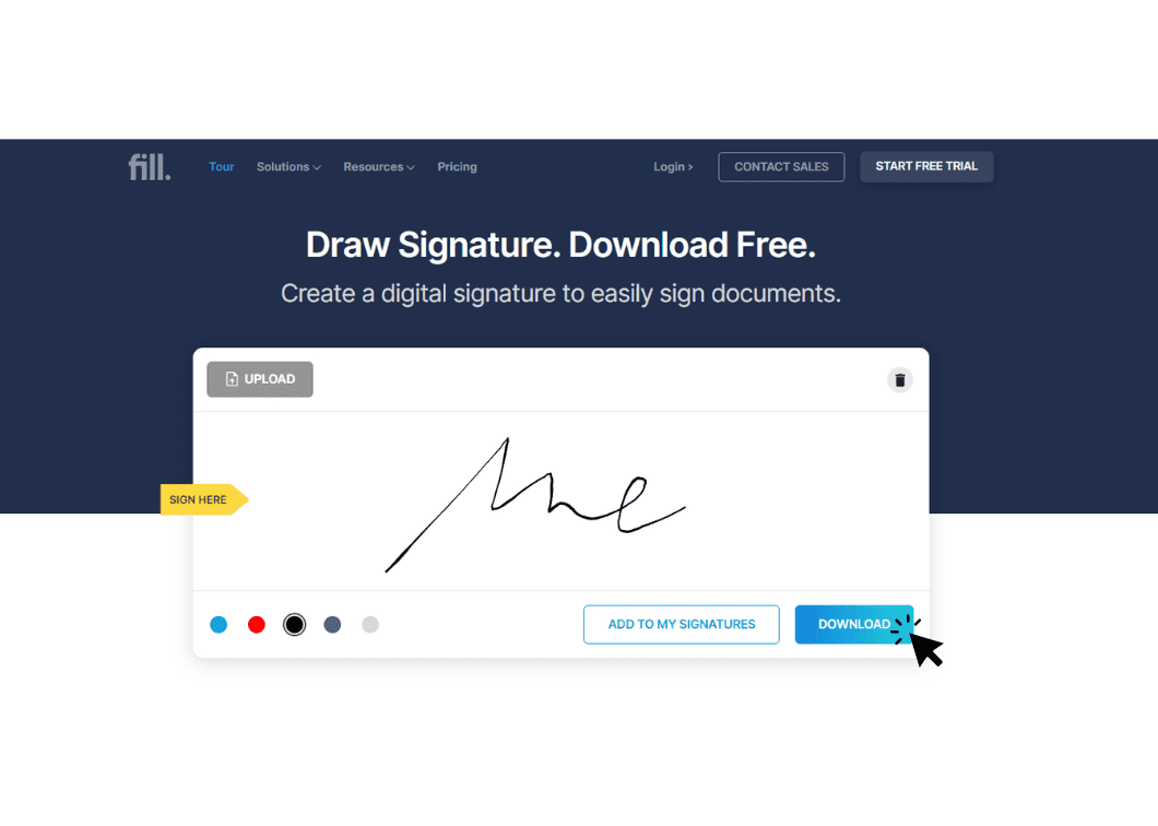 download drawn electronic signature