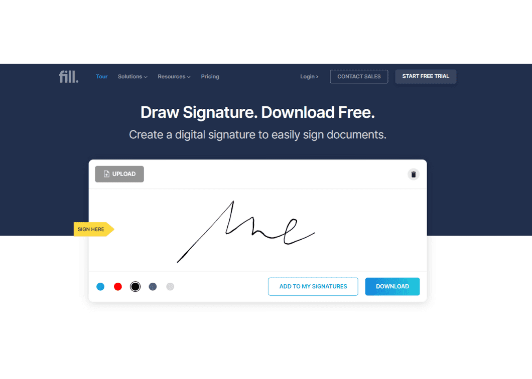 draw online signature in Fill