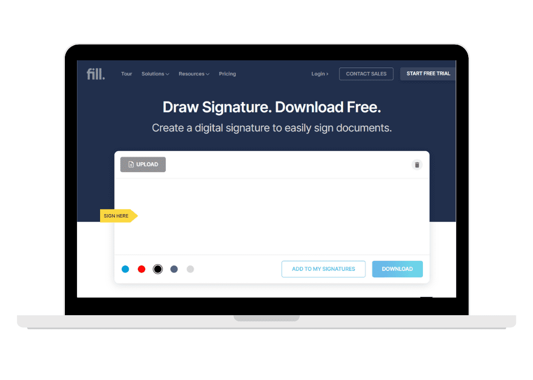 fill draw signature generator