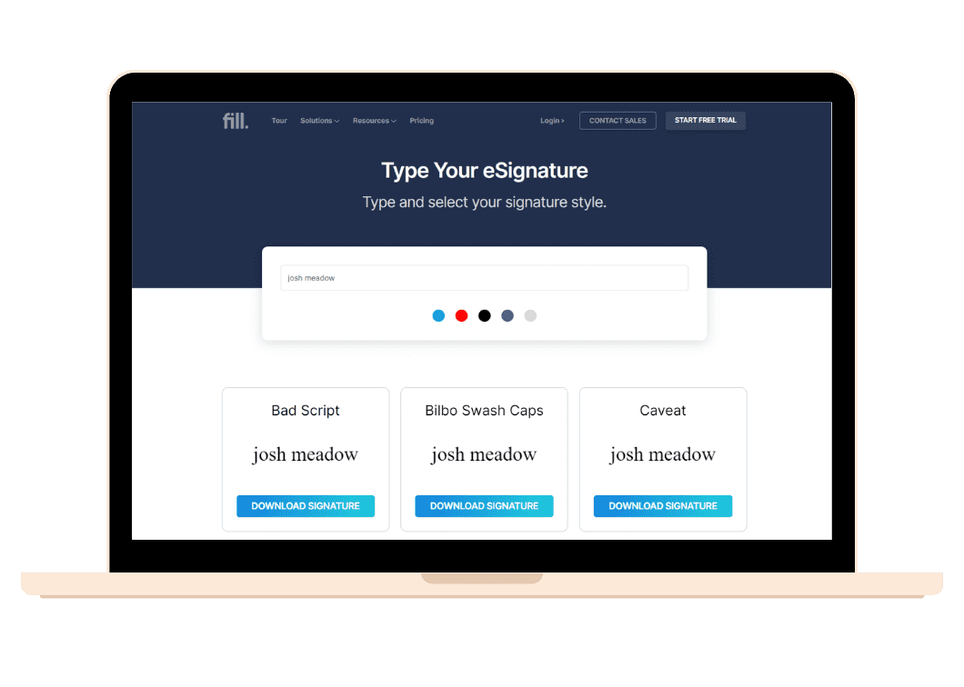 type your signature generator